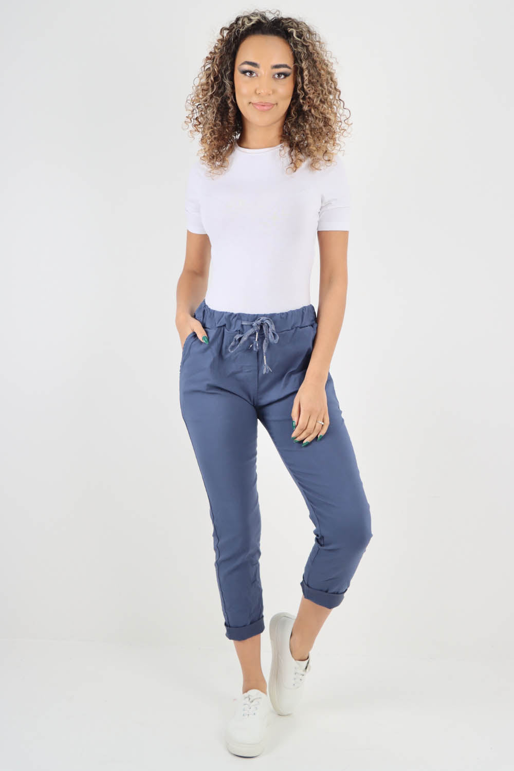 Plain Back Pockets Magic Pants