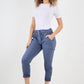 Plain Back Pockets Magic Pants