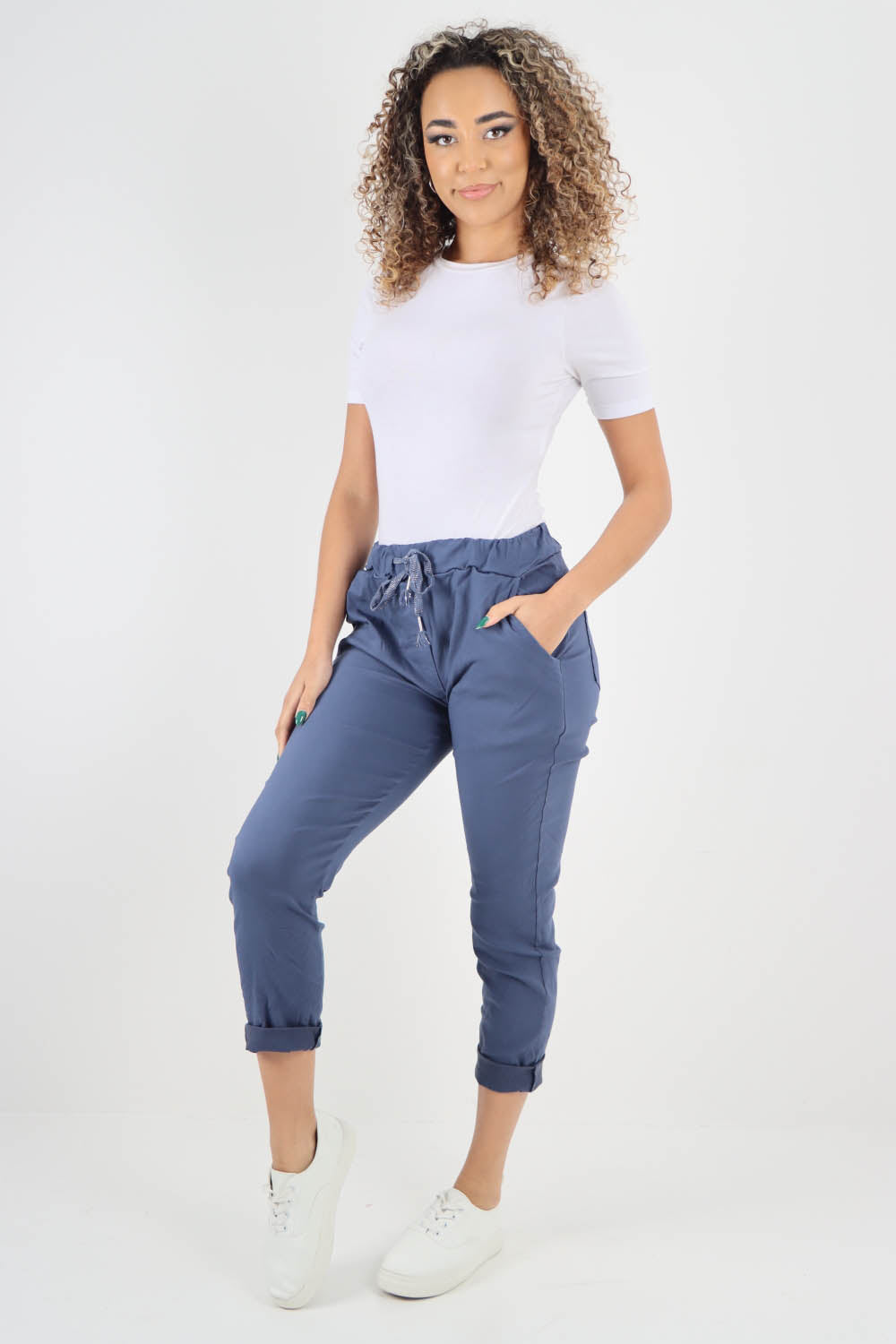 Plain Back Pockets Magic Pants