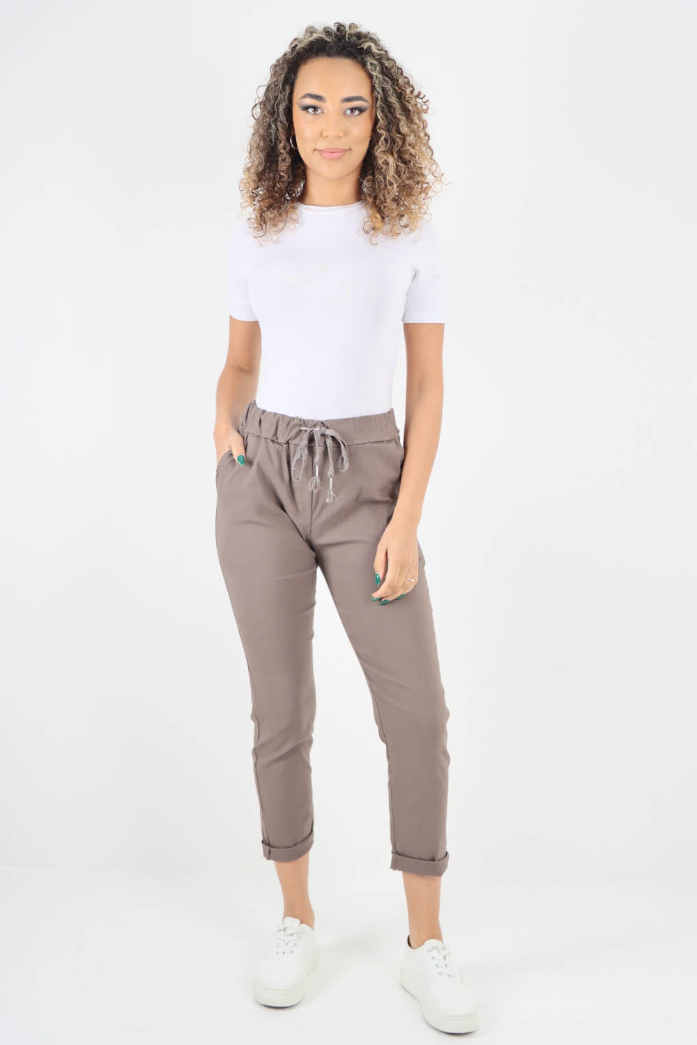 Plain Back Pockets Magic Pants