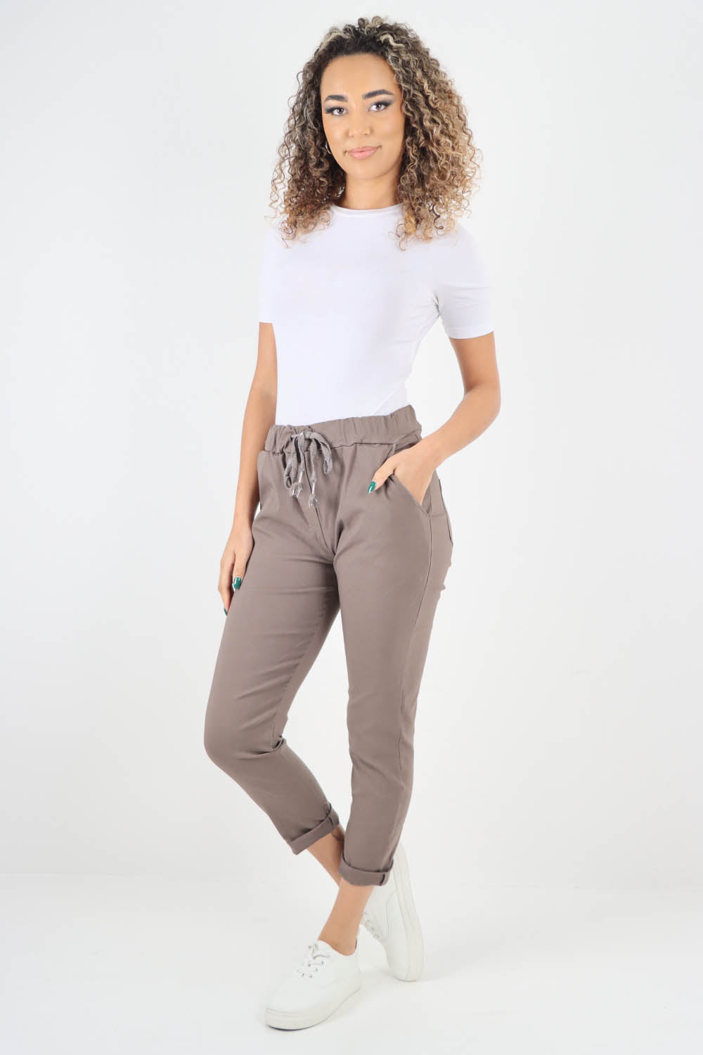 Plain Back Pockets Magic Pants