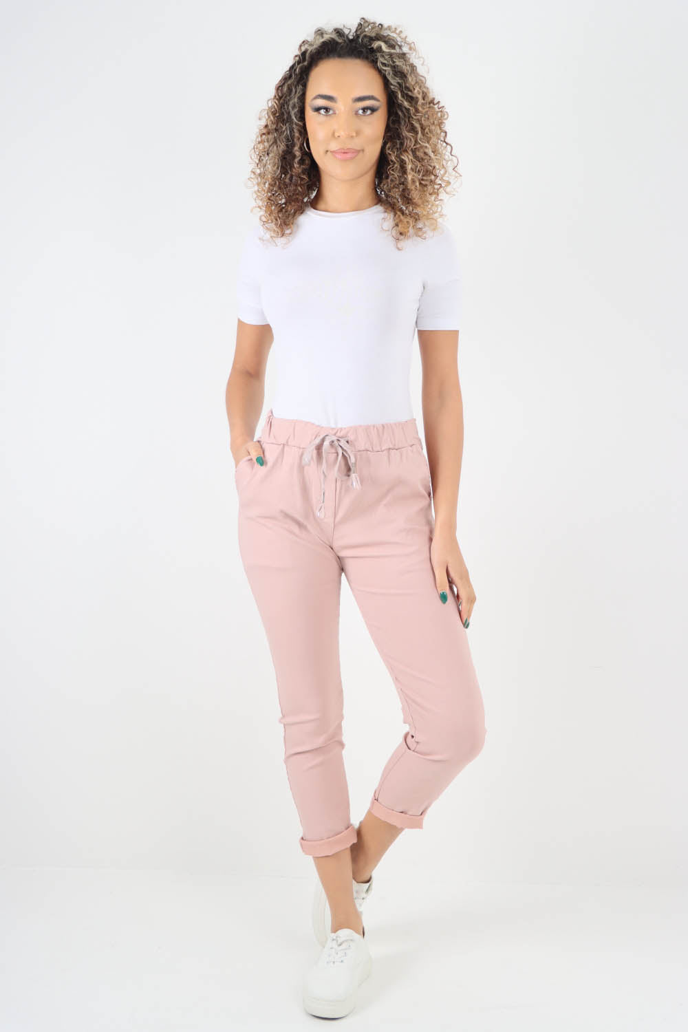 Plain Back Pockets Magic Pants