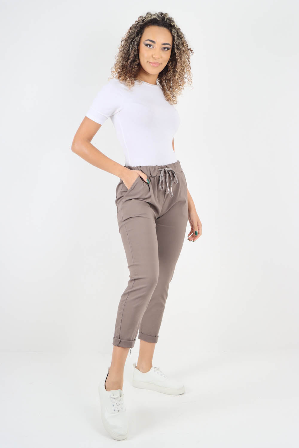 Plain Back Pockets Magic Pants