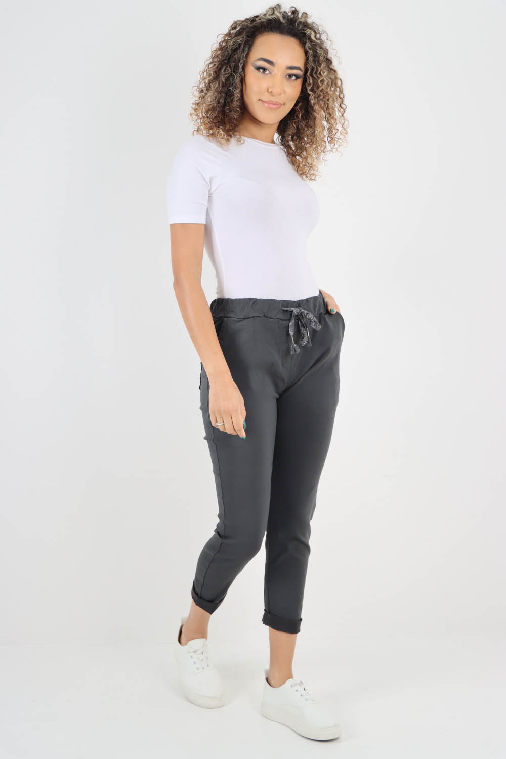 Plain Back Pockets Magic Pants