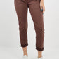 Chocolate-Plain Back Pockets Magic Pants