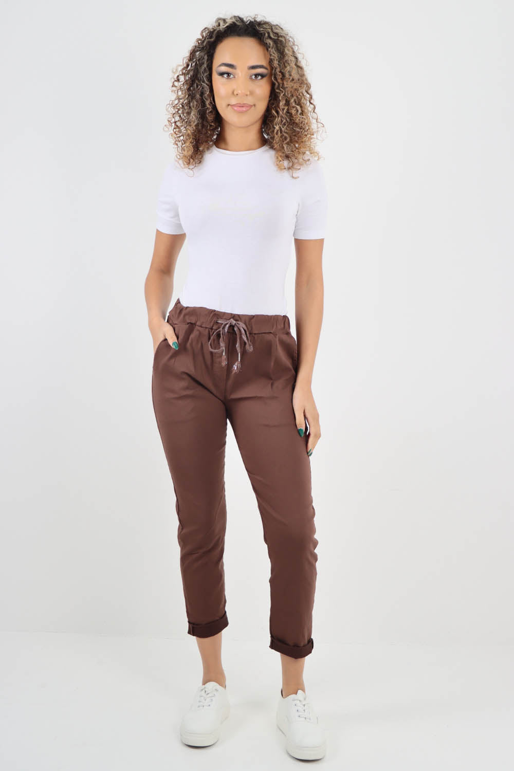 Plain Back Pockets Magic Pants