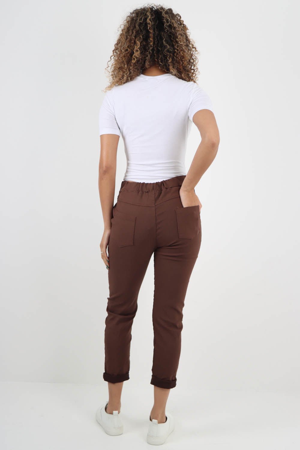 Plain Back Pockets Magic Pants