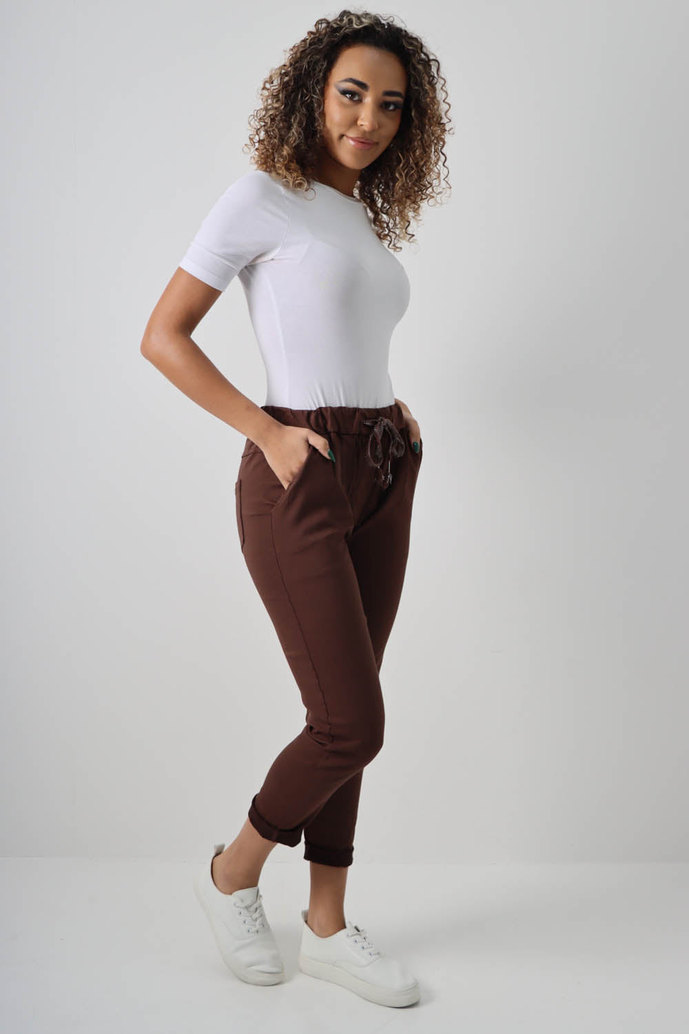 Plain Back Pockets Magic Pants