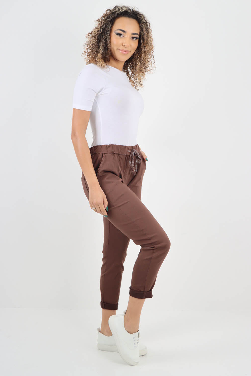 Plain Back Pockets Magic Pants