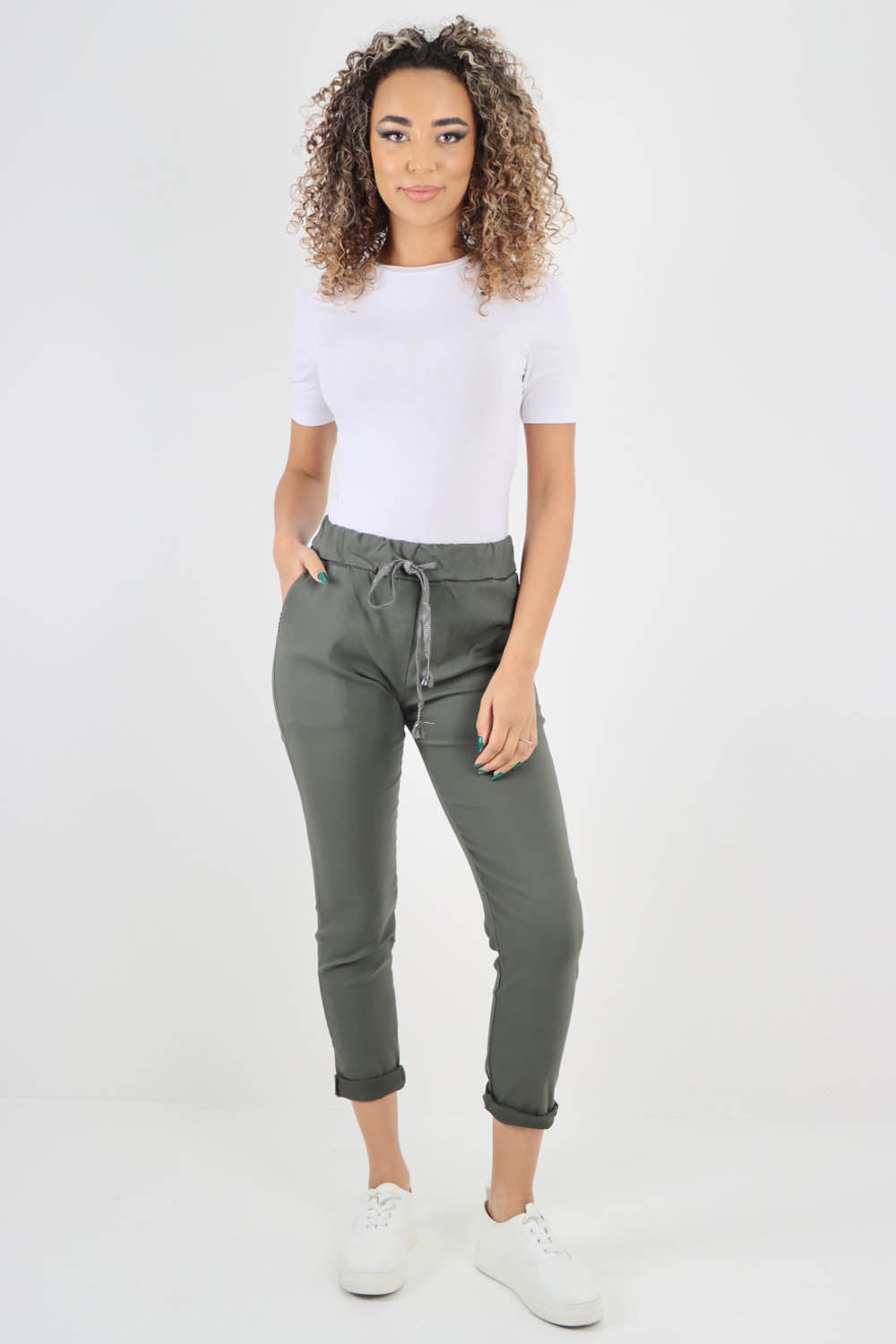 Plain Back Pockets Magic Pants