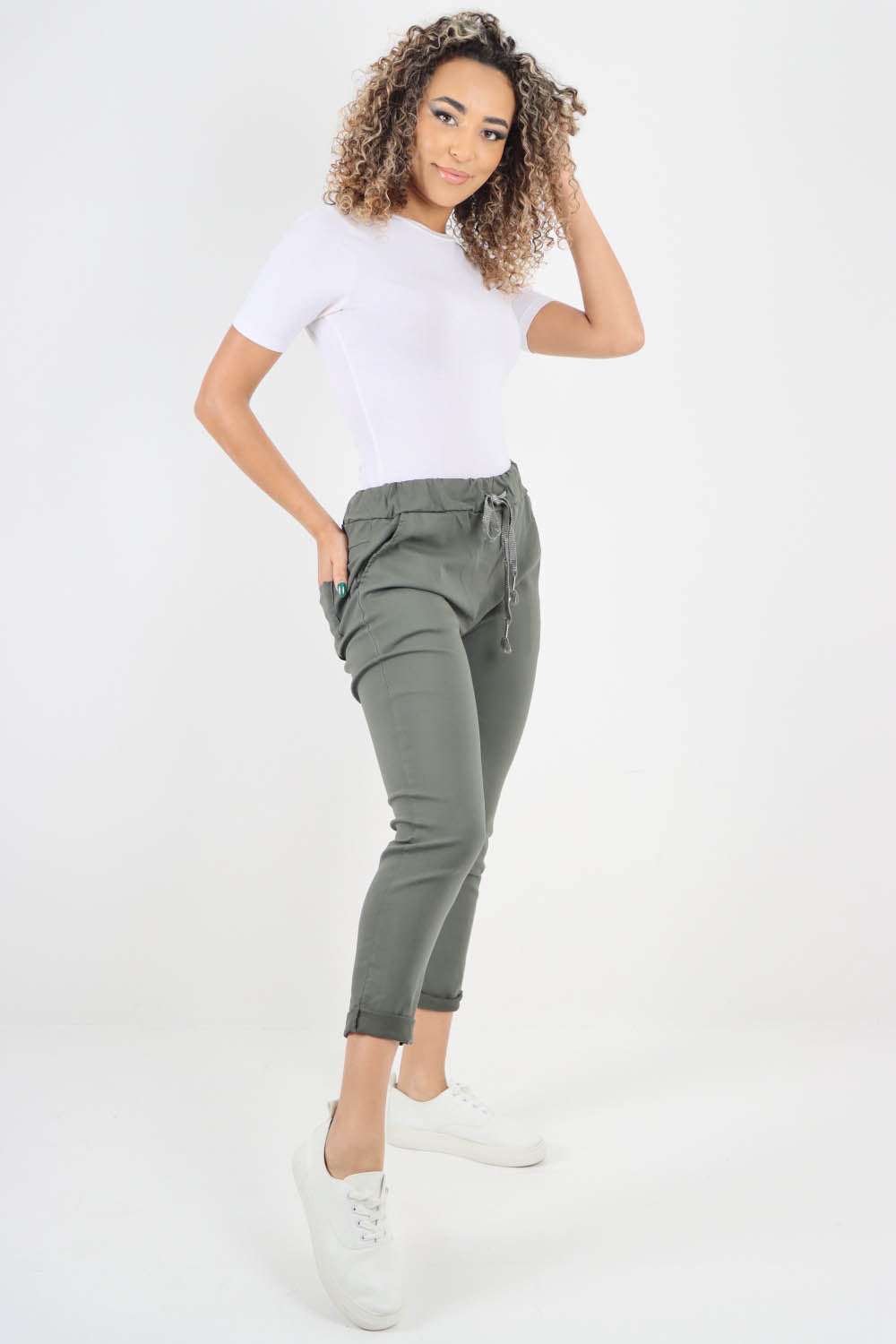 Plain Back Pockets Magic Pants