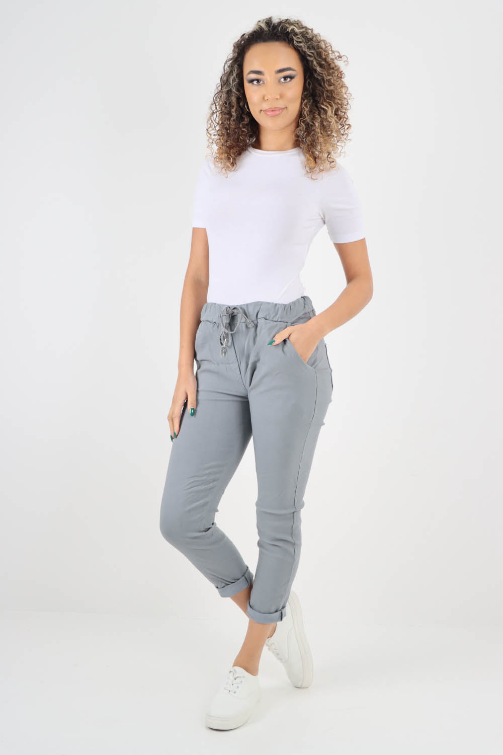 Plain Back Pockets Magic Pants
