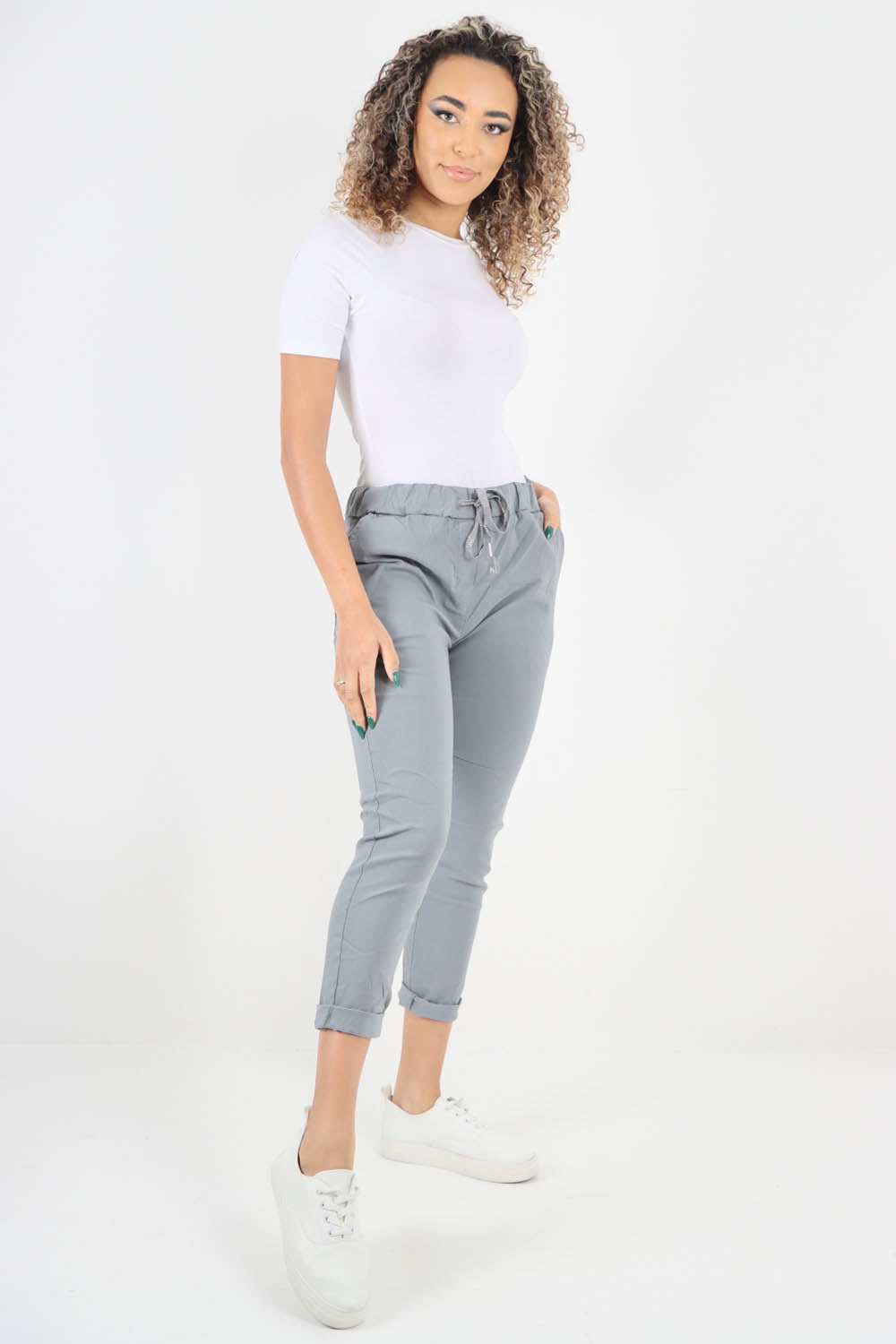 Plain Back Pockets Magic Pants