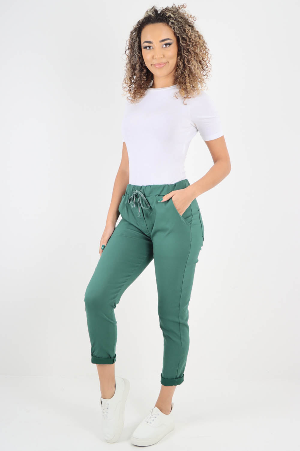 Plain Back Pockets Magic Pants