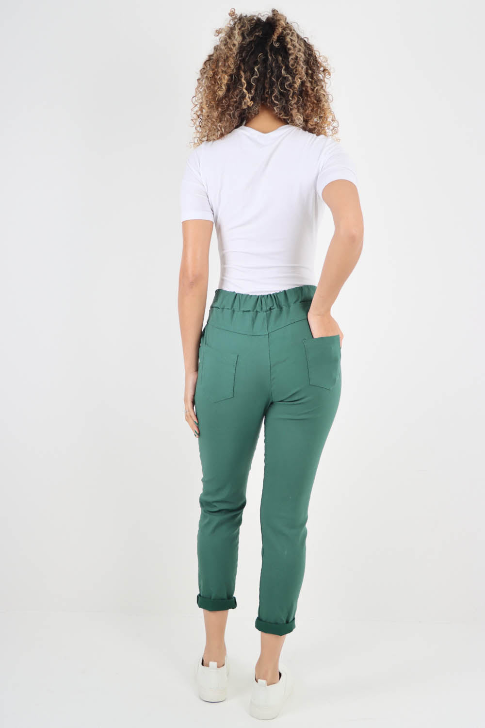 Plain Back Pockets Magic Pants