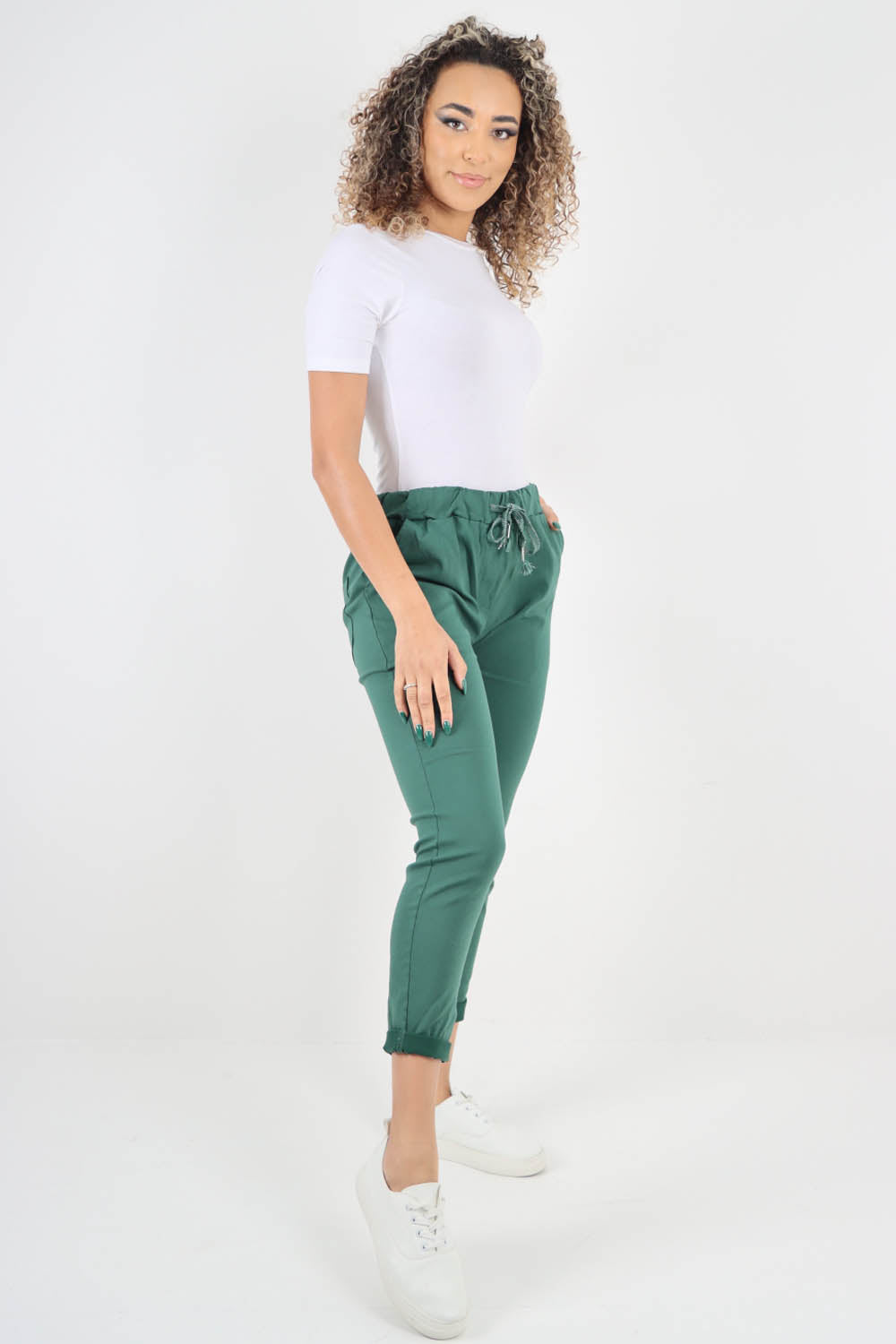 Plain Back Pockets Magic Pants