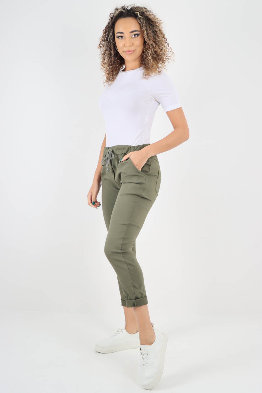 Plain Back Pockets Magic Pants