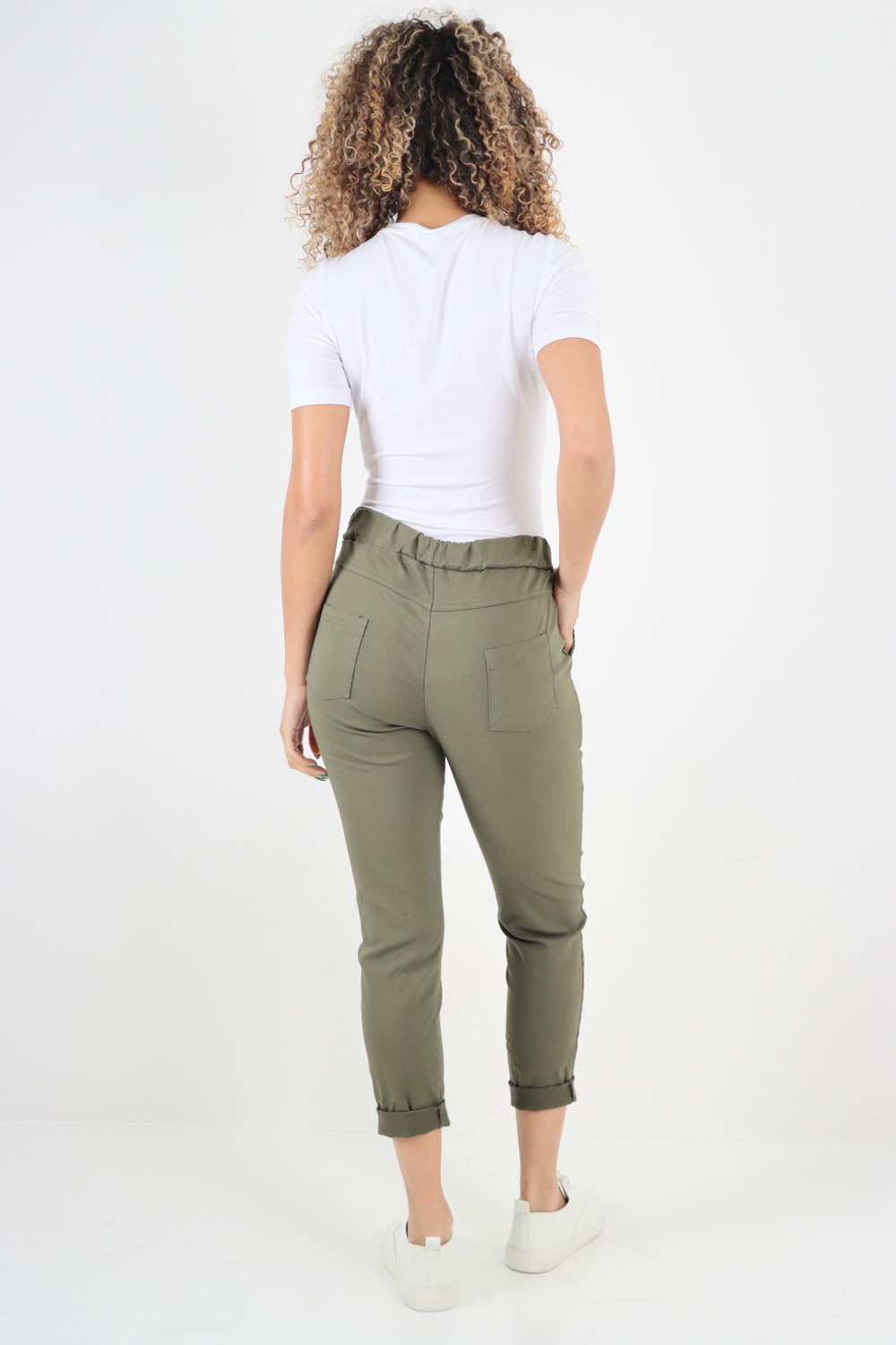 Plain Back Pockets Magic Pants