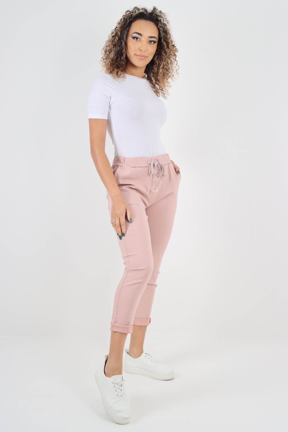 Plain Back Pockets Magic Pants