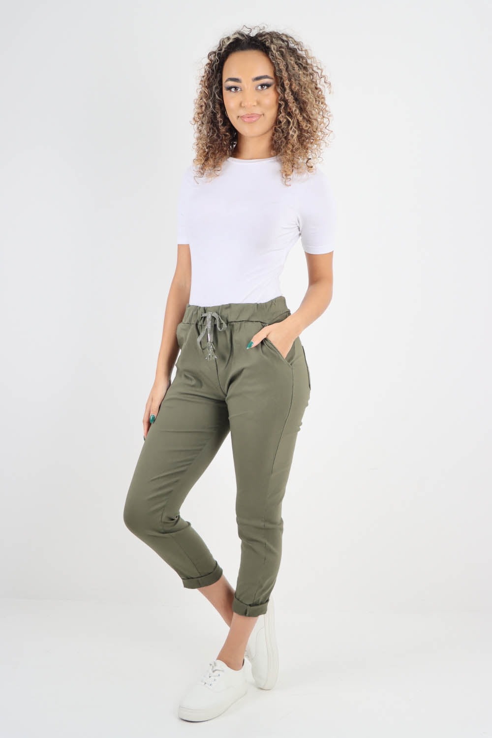 Plain Back Pockets Magic Pants