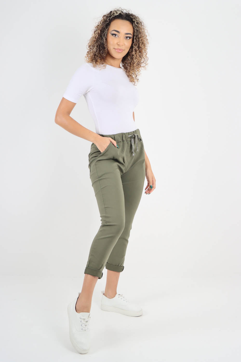 Plain Back Pockets Magic Pants