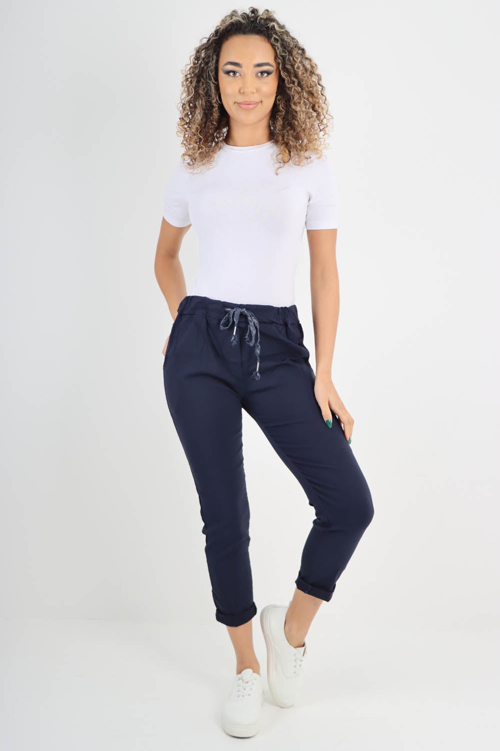 Plain Back Pockets Magic Pants