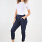 Plain Back Pockets Magic Pants