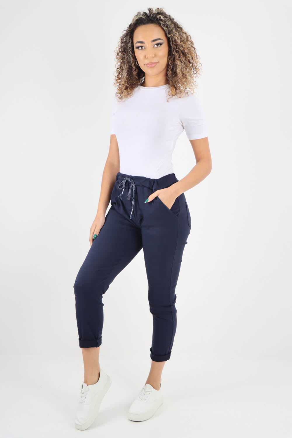 Plain Back Pockets Magic Pants