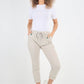 Nude-Plain Back Pockets Magic Pants