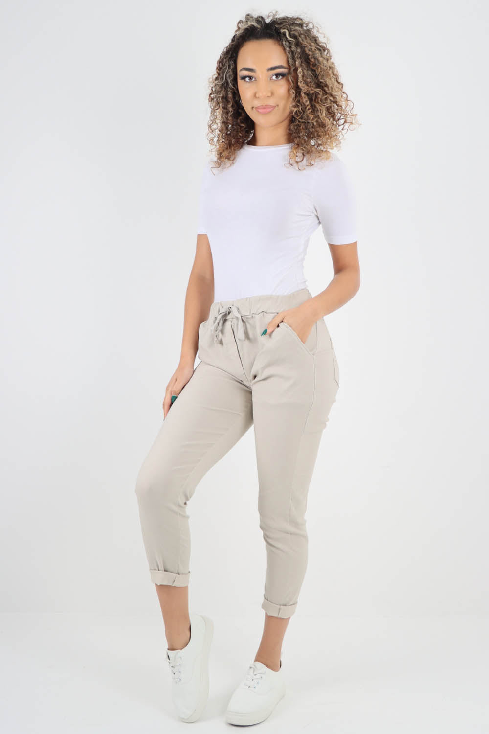 Plain Back Pockets Magic Pants