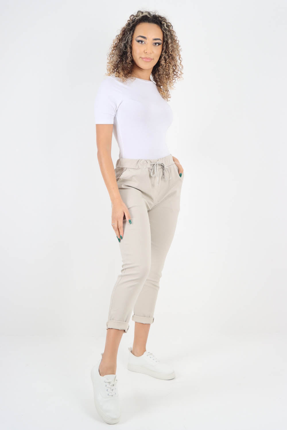 Plain Back Pockets Magic Pants