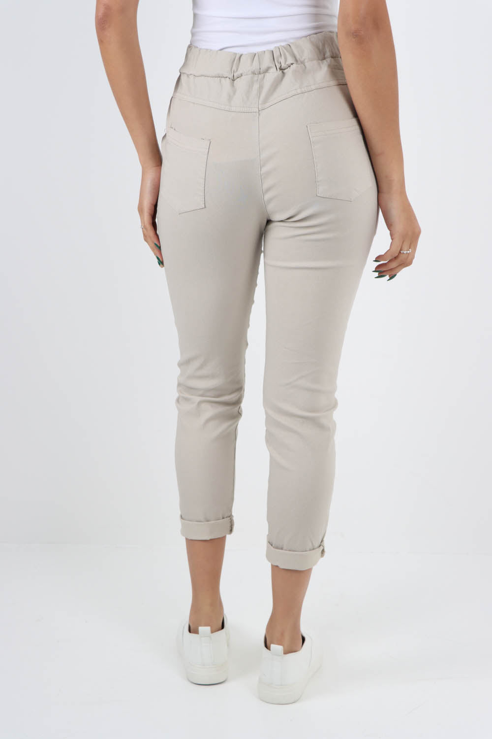 Plain Back Pockets Magic Pants