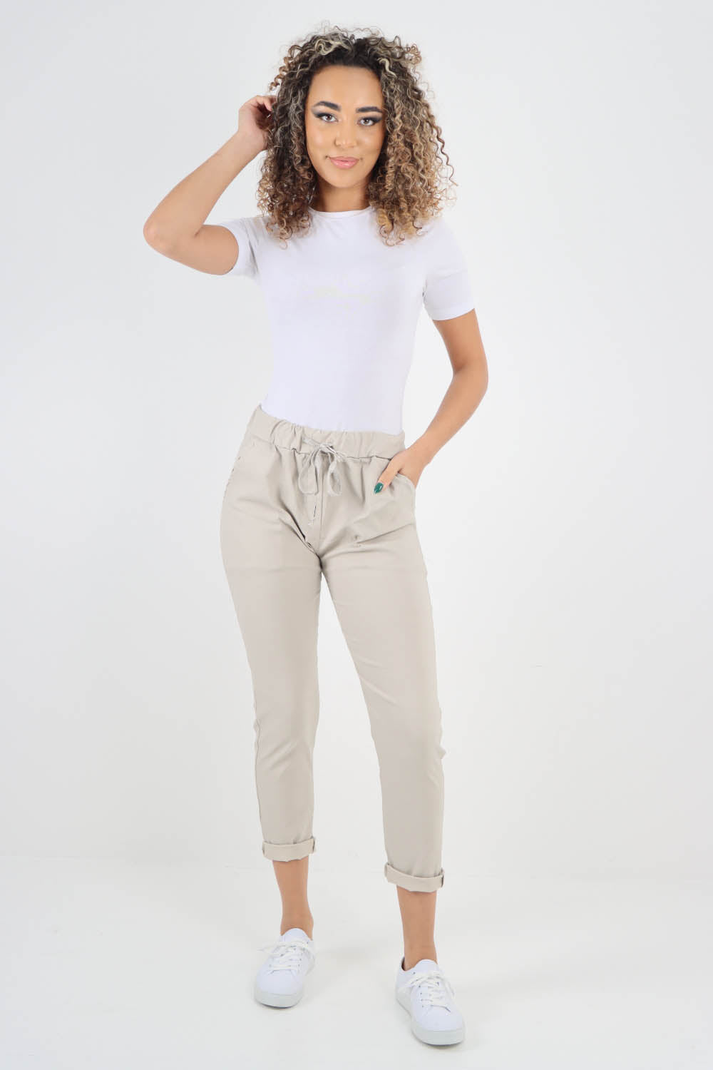 Plain Back Pockets Magic Pants