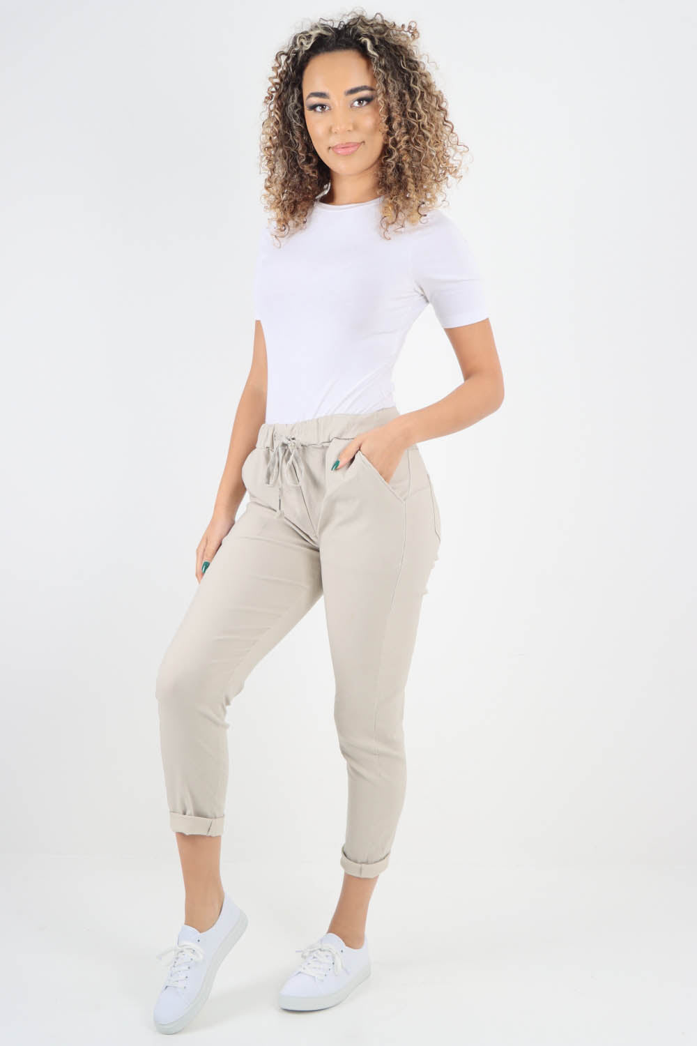Plain Back Pockets Magic Pants