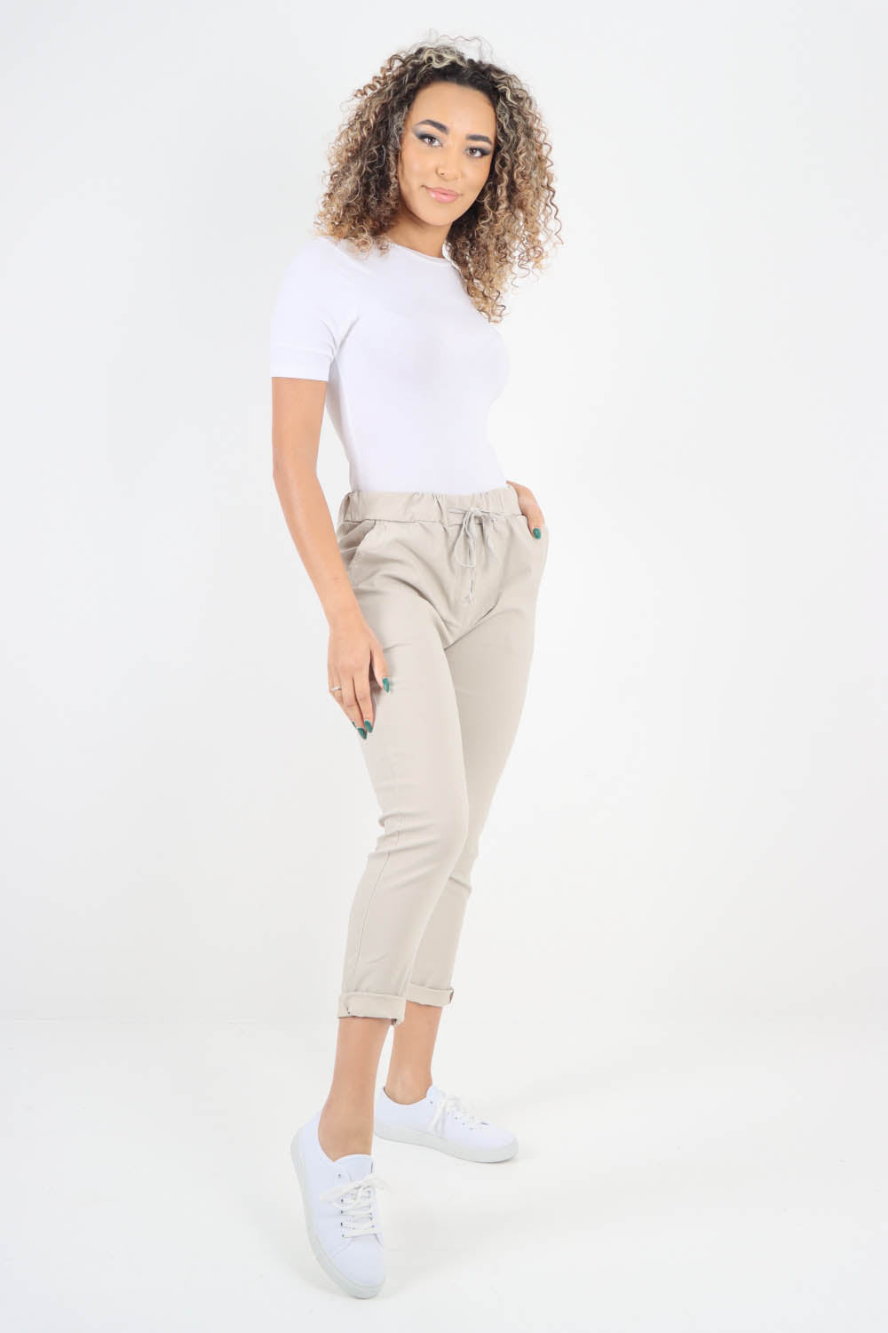 Plain Back Pockets Magic Pants