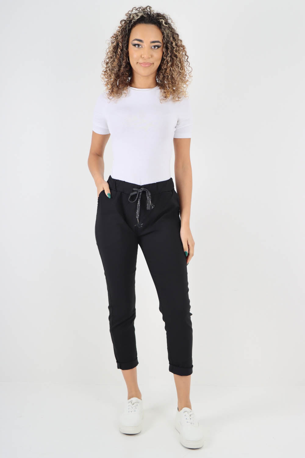 Plain Back Pockets Magic Pants