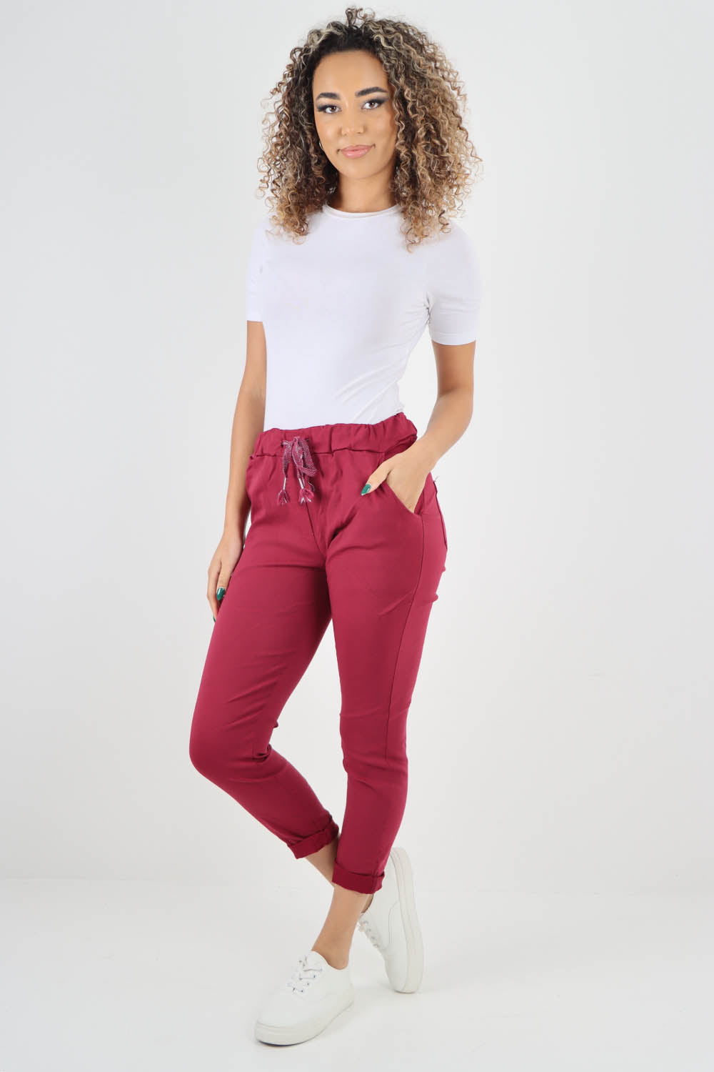 Plain Back Pockets Magic Pants