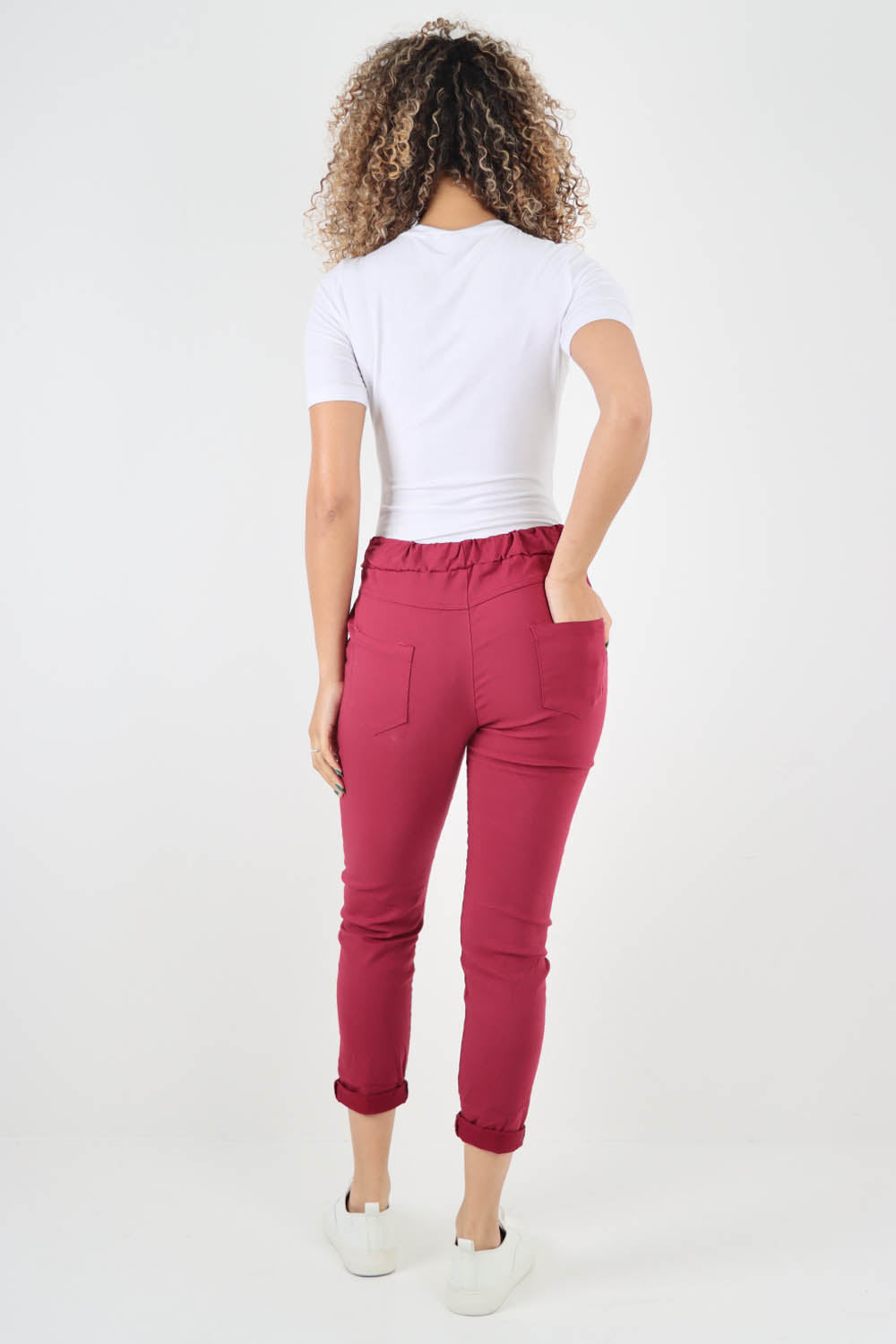 Plain Back Pockets Magic Pants