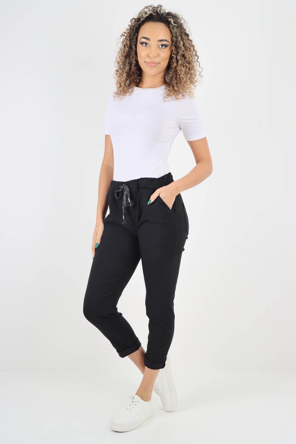 Plain Back Pockets Magic Pants