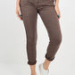 Chocolate-Side Diamante Drawstring Magic Pants