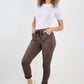 Side Diamante Drawstring Magic Pants
