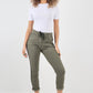 Side Diamante Drawstring Magic Pants
