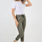 Side Diamante Drawstring Magic Pants
