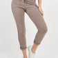 Mocha-Side Diamante Drawstring Magic Pants