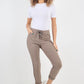 Side Diamante Drawstring Magic Pants