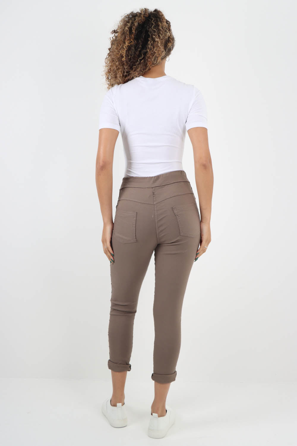 Side Diamante Drawstring Magic Pants