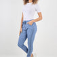Side Diamante Drawstring Magic Pants
