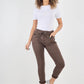 Side Glitter Ribbon Drawstring Magic Pants