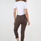 Side Glitter Ribbon Drawstring Magic Pants