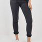 Charcoal-Side Glitter Ribbon Drawstring Magic Pants